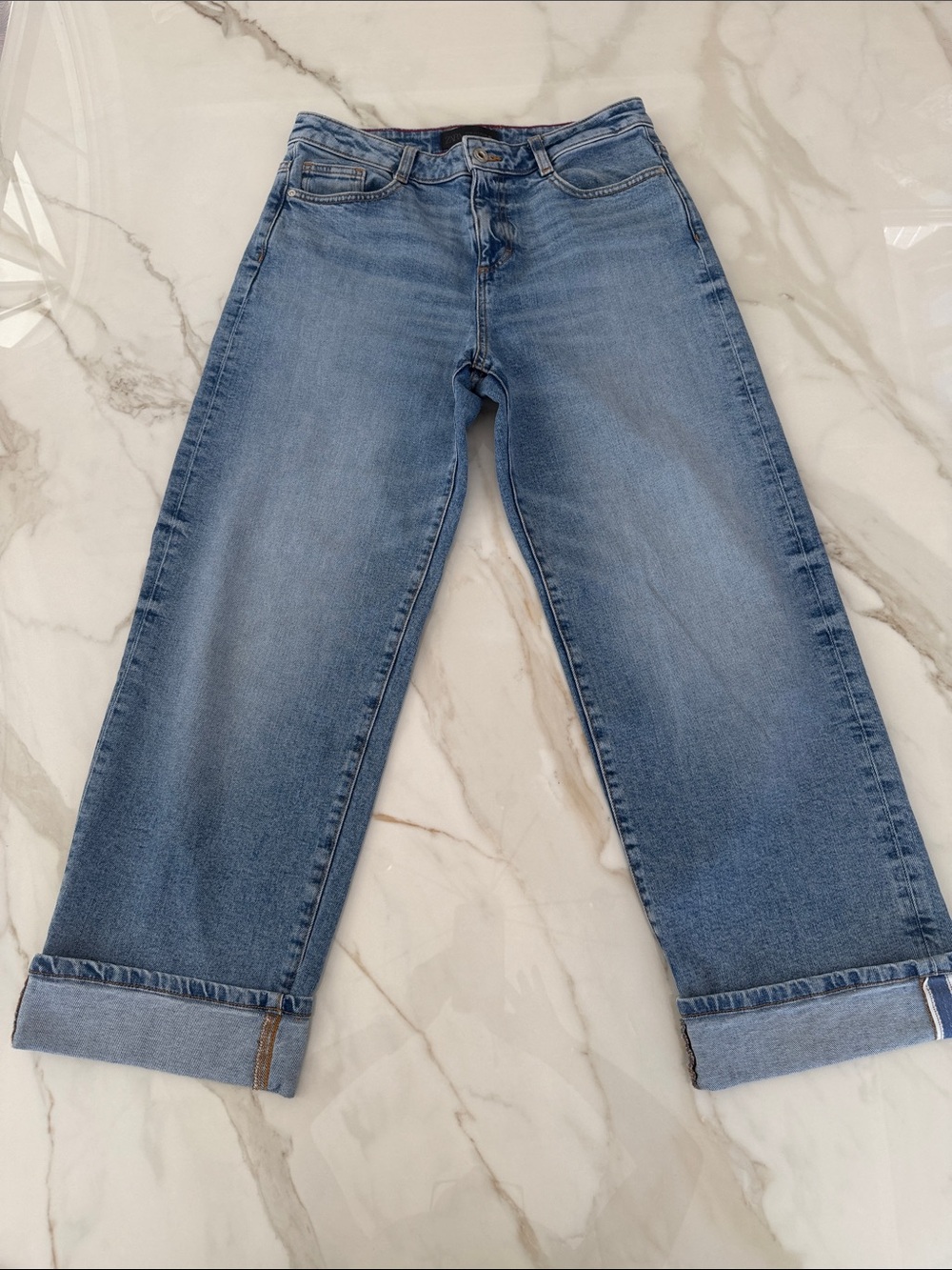 ZARA Classic Light Blue Wide-Leg Jeans for Women